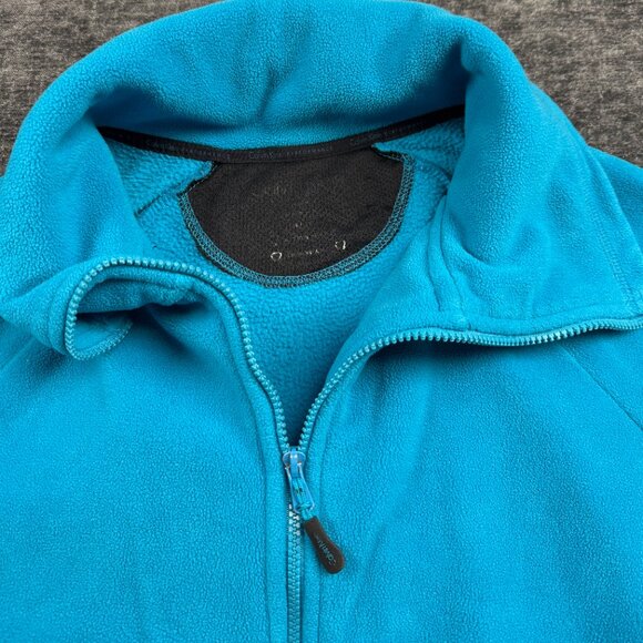 Calvin Klein Performance Women’s Fleece Jacket Medium Blue Full Zip Embroidered - Picture 6 of 11